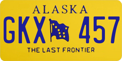 AK license plate GKX457