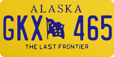 AK license plate GKX465