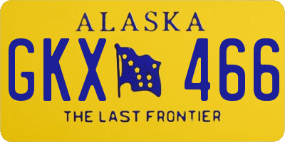 AK license plate GKX466