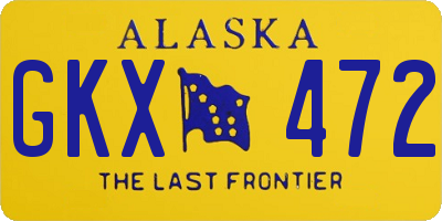 AK license plate GKX472