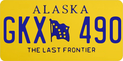 AK license plate GKX490