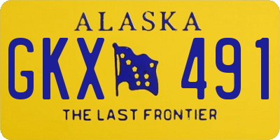 AK license plate GKX491
