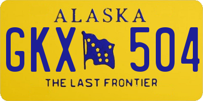 AK license plate GKX504