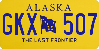 AK license plate GKX507