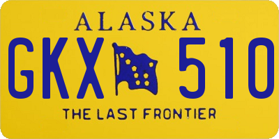 AK license plate GKX510