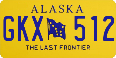 AK license plate GKX512