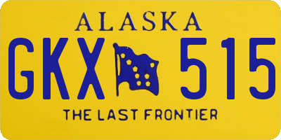 AK license plate GKX515