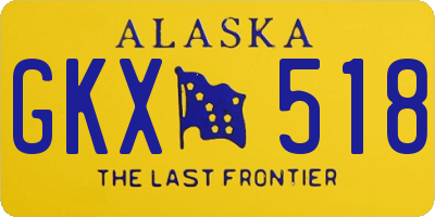 AK license plate GKX518