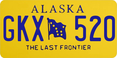 AK license plate GKX520