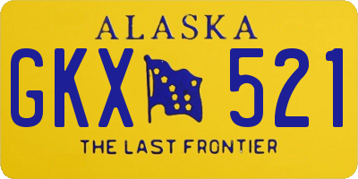 AK license plate GKX521