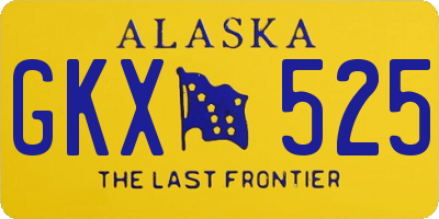 AK license plate GKX525