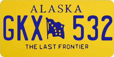 AK license plate GKX532