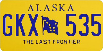 AK license plate GKX535