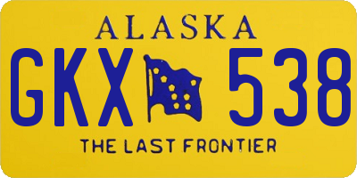 AK license plate GKX538