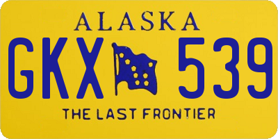 AK license plate GKX539