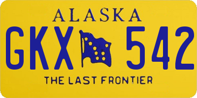 AK license plate GKX542