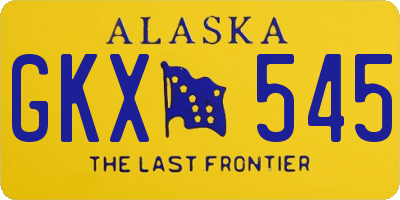 AK license plate GKX545