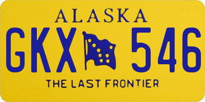 AK license plate GKX546