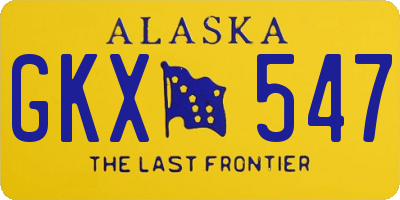 AK license plate GKX547
