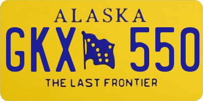 AK license plate GKX550