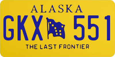 AK license plate GKX551