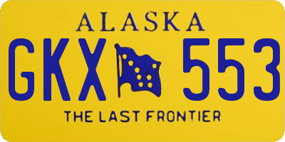 AK license plate GKX553