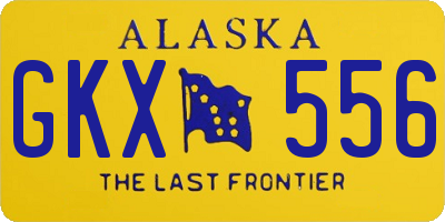 AK license plate GKX556