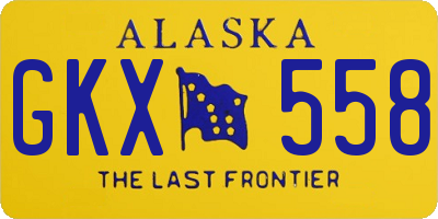 AK license plate GKX558