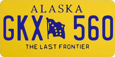 AK license plate GKX560