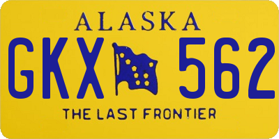 AK license plate GKX562