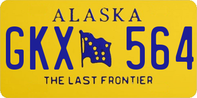 AK license plate GKX564