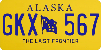 AK license plate GKX567