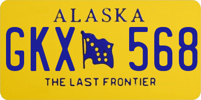 AK license plate GKX568