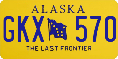 AK license plate GKX570