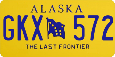 AK license plate GKX572