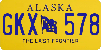 AK license plate GKX578