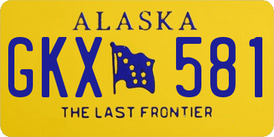 AK license plate GKX581