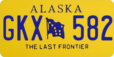 AK license plate GKX582