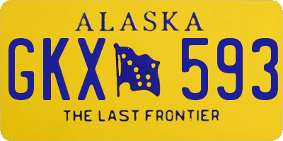 AK license plate GKX593