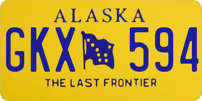 AK license plate GKX594