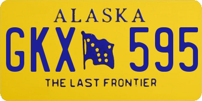 AK license plate GKX595