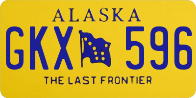 AK license plate GKX596