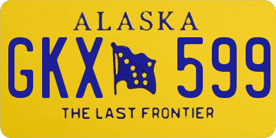 AK license plate GKX599