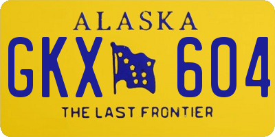AK license plate GKX604