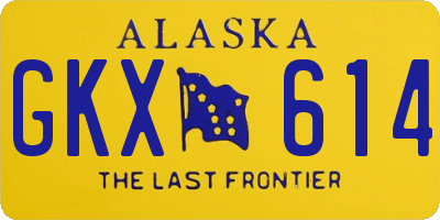 AK license plate GKX614