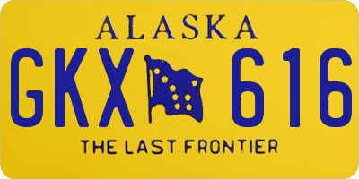 AK license plate GKX616