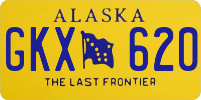 AK license plate GKX620