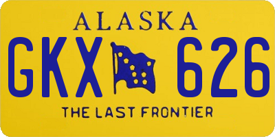 AK license plate GKX626
