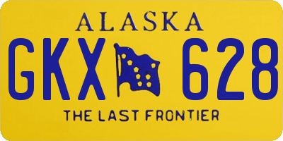 AK license plate GKX628