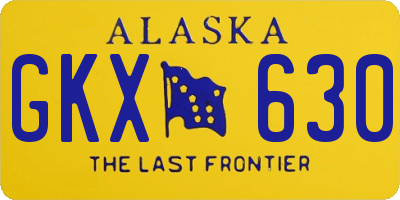 AK license plate GKX630